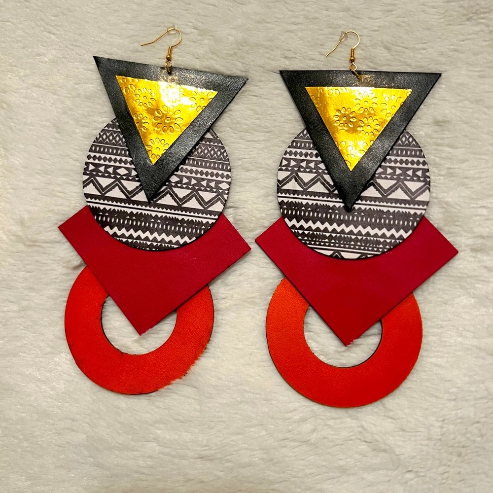 Tribal Print Earrings